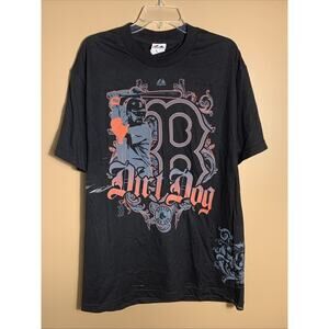 Majestic BOSTON RED SOX KEVIN YOUKILUS No 20 T-Shirt DIRT DOG Size Large L